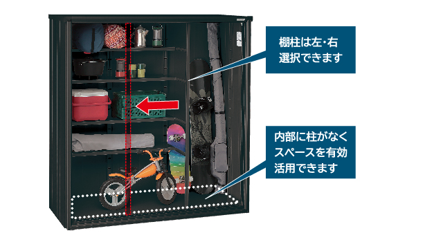 ヨド物置 ブラックエスモ 棚